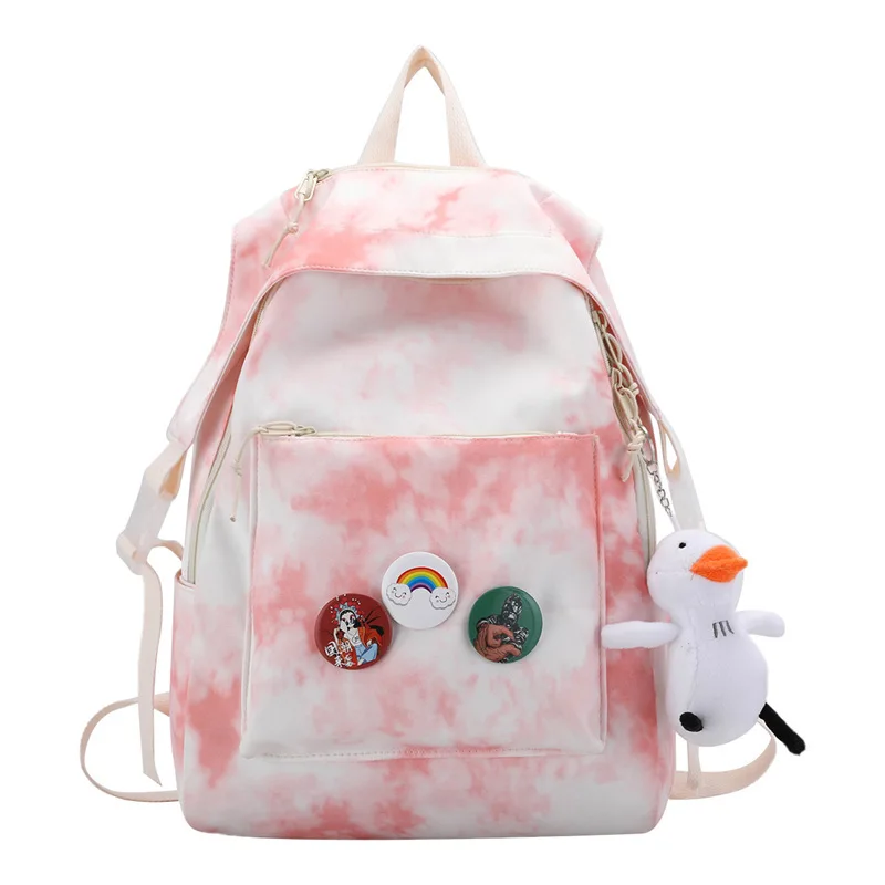 

Axzspdy large capacity female backpack fashion gradient school bags for college students girls and boys travel shoulder bags