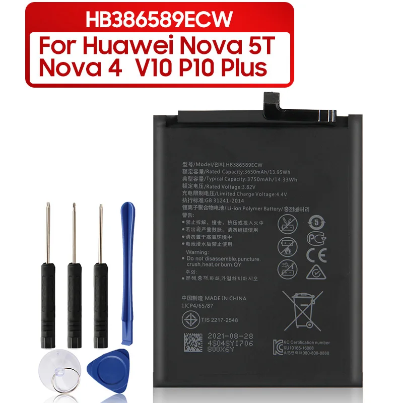 

Replacement Battery HB386589ECW For Huawei Honor 8X 20 20S P10 Plus Play Mate20 Lite Nova 3 3i 4 5T Maimang 7 V10 HB386590ECW