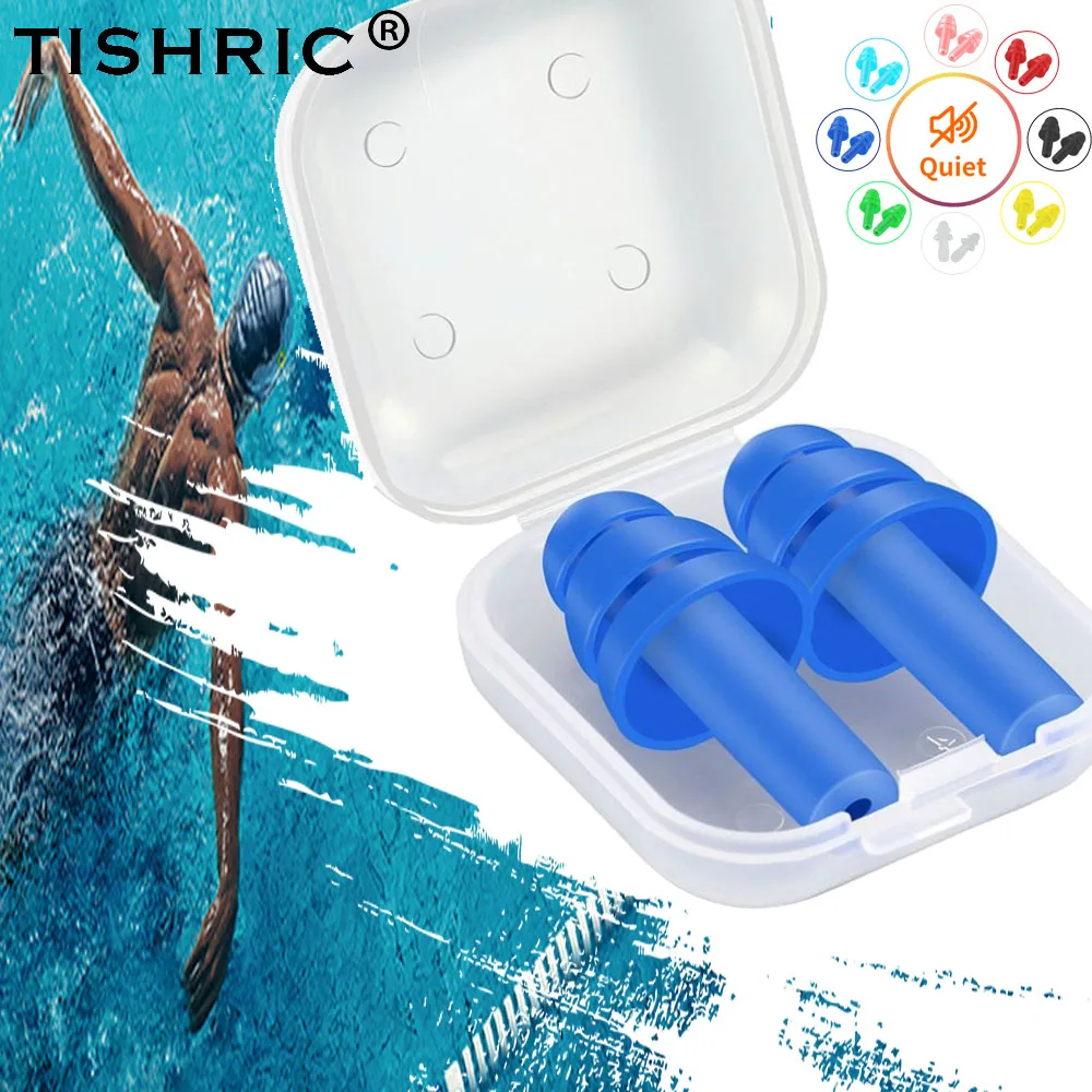 TISHRIC мягкие силиконовые затычки для ушей из пены с защитой от шума плавания и