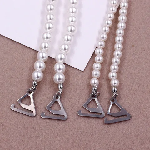 Intimate Accessories Decorative Bra Straps Bra Chain Pearls Shoulder Straps Elegant Imitation Pearls Bra Accessories Adjustable