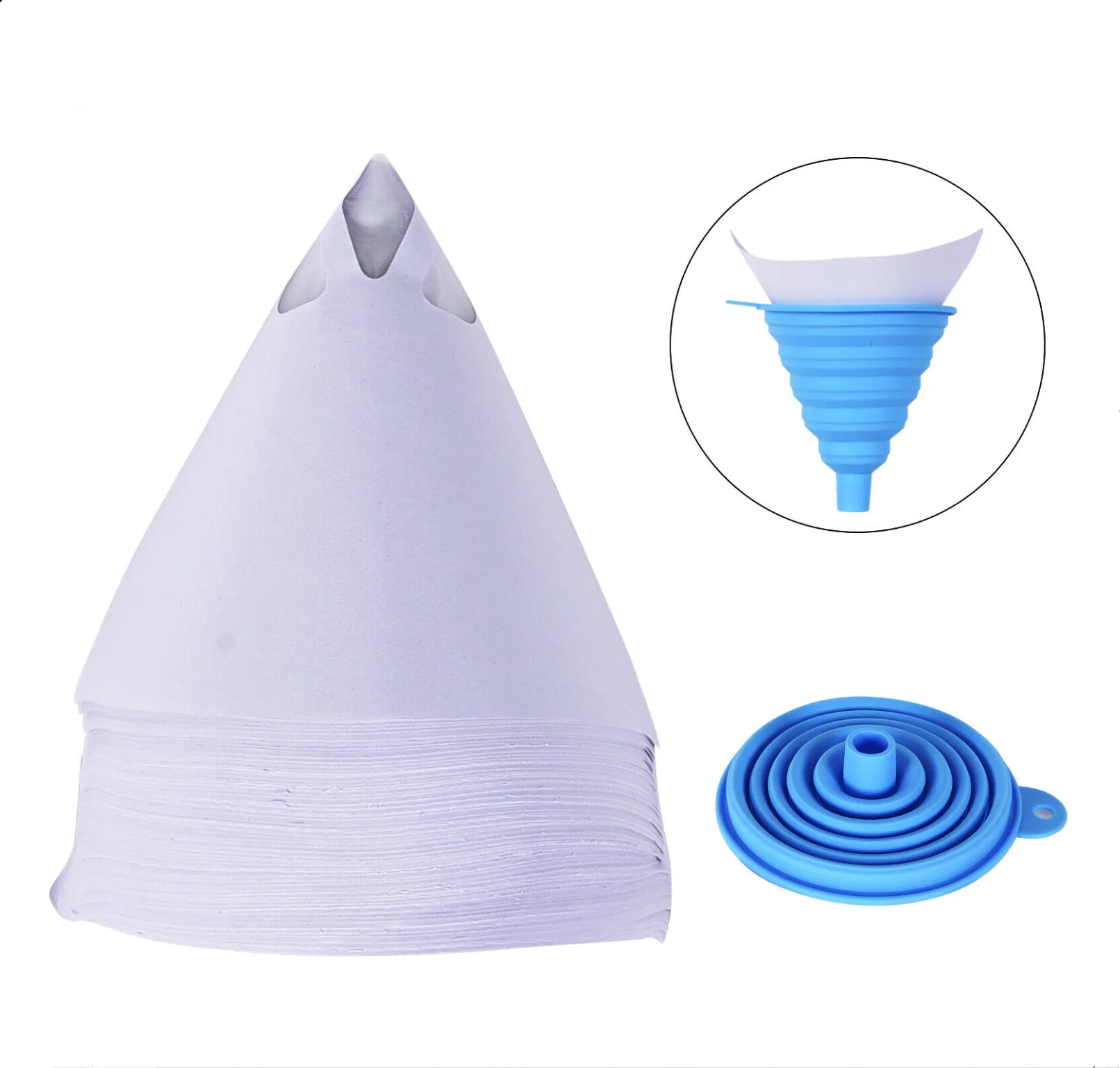 100 шт. нейлоновая сетчатая бумага Краски фильтры + силиконовая воронка для