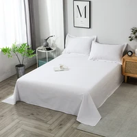 cotton flat sheet bed bedspread sheet solid color sheets kids adult double queen king size no pillowcase twill high quanlity