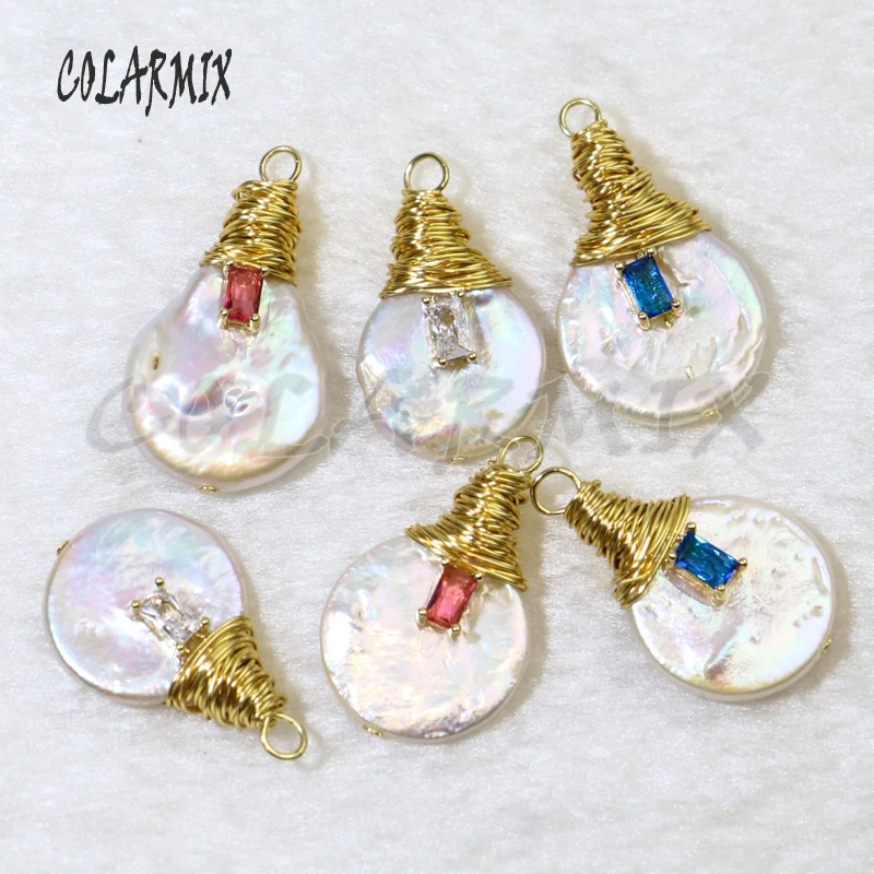 Бусины из циркония и жемчуга для ювелирных изделий 10 шт. | Украшения аксессуары