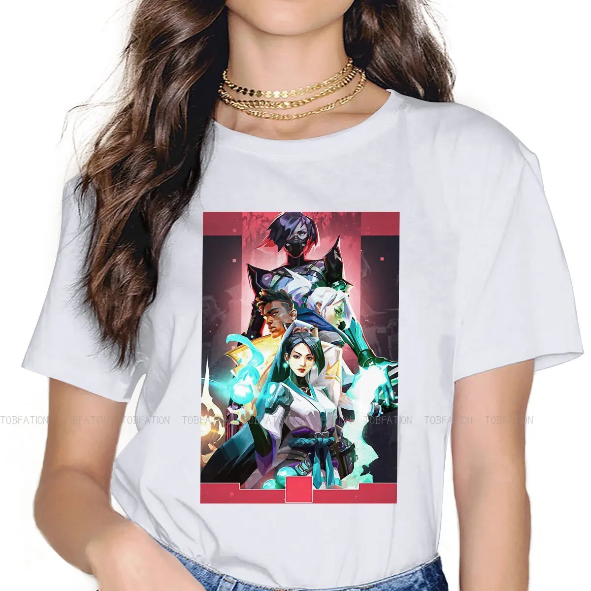 

Defy The Limit Best Buy Women's T Shirt Valorant Agents Game Girls Tees Kawaii O-neck Tops Graphic Tshirt Oversized 5XL Vogue