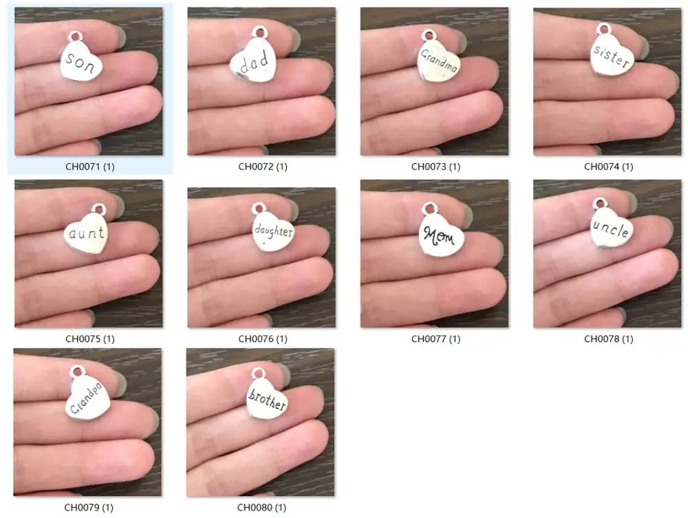 12 шт. DIY Очаровательные Подвески для мамы из цинкового сплава членов семьи