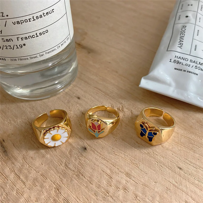 RUIYI реальные 925 стерлингового серебра 18K золотые кольца в европейском стиле для