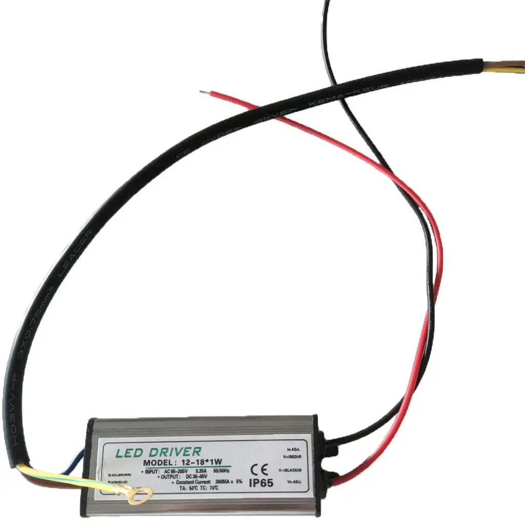 

12-18Watt 300mA Constant Current Power Supply LED Dimmable Driver Transformer AC 85-265V