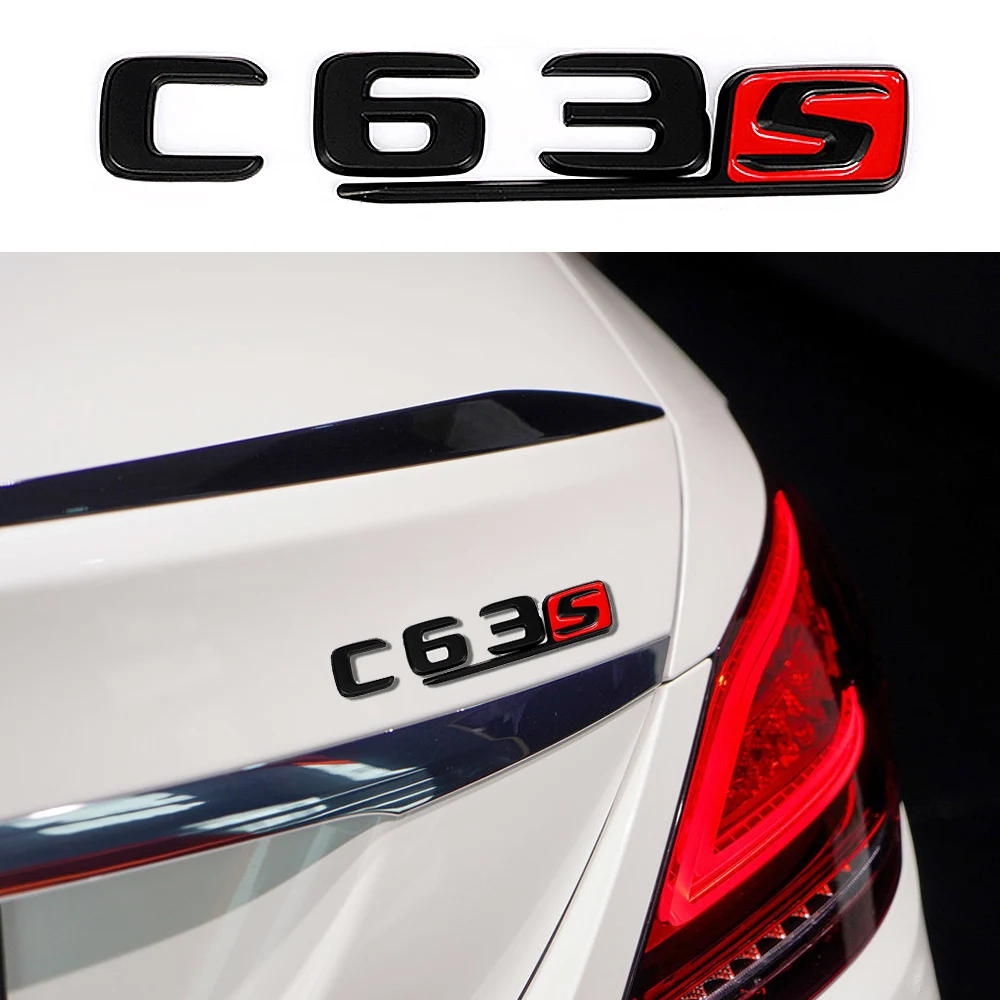 Тюнинг автомобиля для Mercedes Benz AMG C Class W204 W205 C63 C63S Буквенный логотип 3D наклейка из ABS
