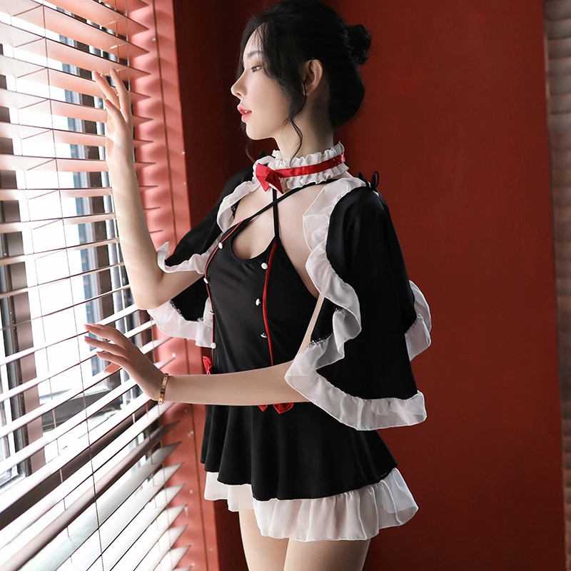 

Костюм горничной для косплея, женское экзотическое нижнее белье, юбка, сексуальное эротическое белье, забавная форма, Соблазнительный комп...