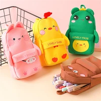 creative large capacity cartoon school bag pencil case cute and realistic large opening storage pencil case student supplies