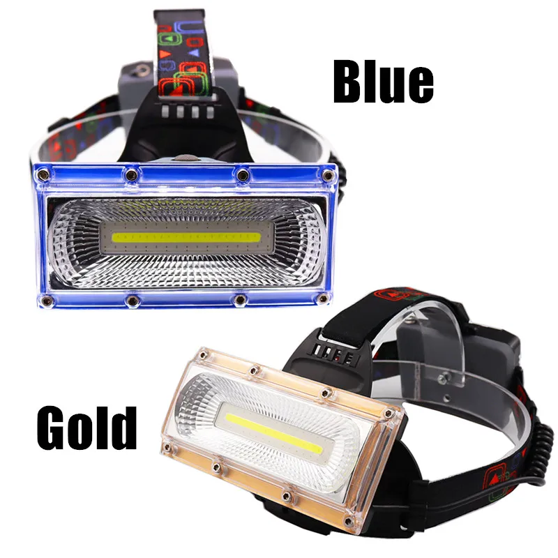 Налобный фонарь COB светодиодный для рыбалки кемпинга 3*18650|Налобные LED-фонари| |