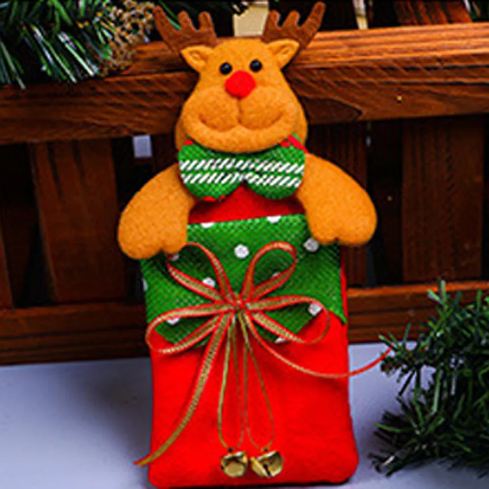 Креативные рождественские подарочные пакеты пакет из мешковины сумка для конфет