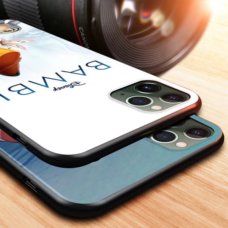 

Disney Cartoon Bambi for Apple iPhone 12 Mini 11 XS Pro Max X XR 8 7 6 6S Plus SE 5 5S Black Phone Case