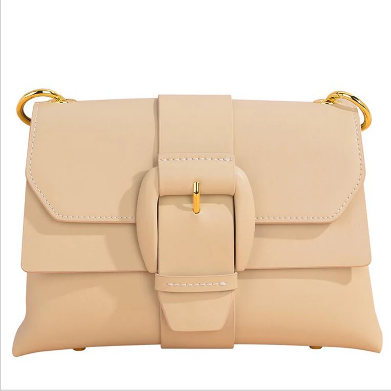 

Fashion Trend Bag New 2020 Crossbar Shoulder Bag Leisure Portable Leather Women's Bag Small Square Bag Senkey Style Flap Single