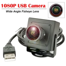 2MP USB Webcam 1080P HD Mini CMOS OV2710 UVC OTG 170degree Fisheye Lens Wide Angle CCTV Security USB2.0 Camera