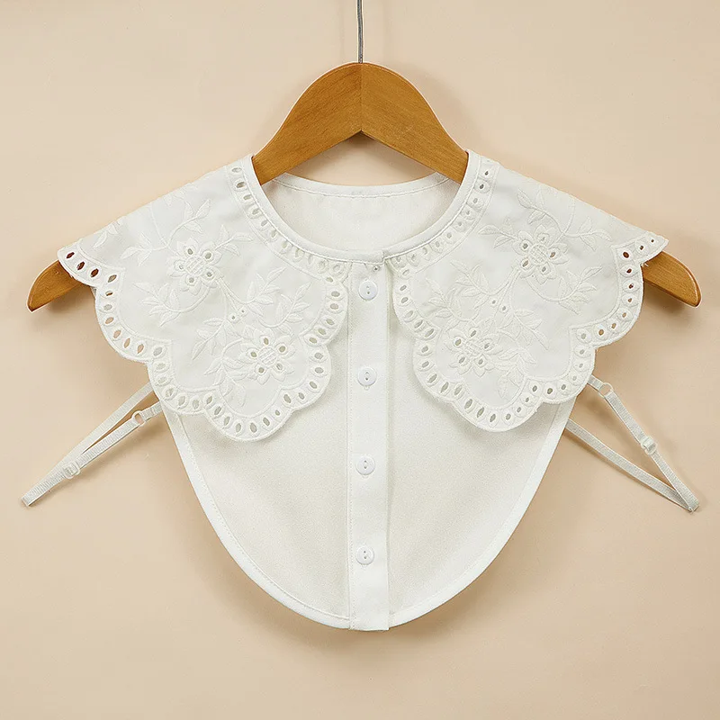 

Women Big Lapel Women Detachable Collars Fake Collars Girls Ruffles False Collar Shoulder Wrap Neckwear Decor