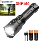 Светодиодный фонарик POCKETMAN XHP160, тактические фонарики XHP70 XHP50, светодиодный фонарик, перезаряжаемый фонарь онарик