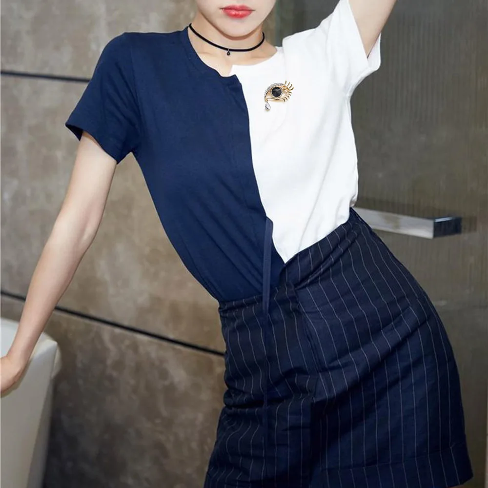 Женская Брошь с подвесками в виде глаз брошка кристаллами Z021|Броши| |