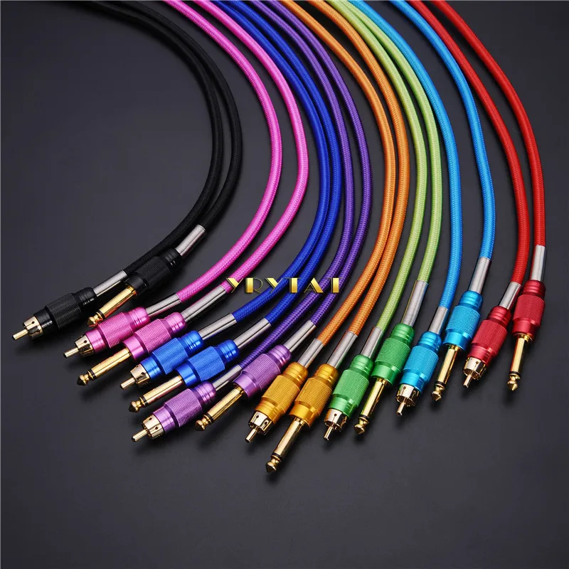 Новый Популярный интерфейсный кабель RCA шнур с зажимом для тату линия крючком
