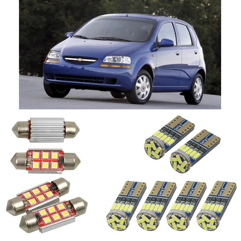 Внутренний светодиодный автомобильный светильник s для chevrolet aveo kalos хэтчбек