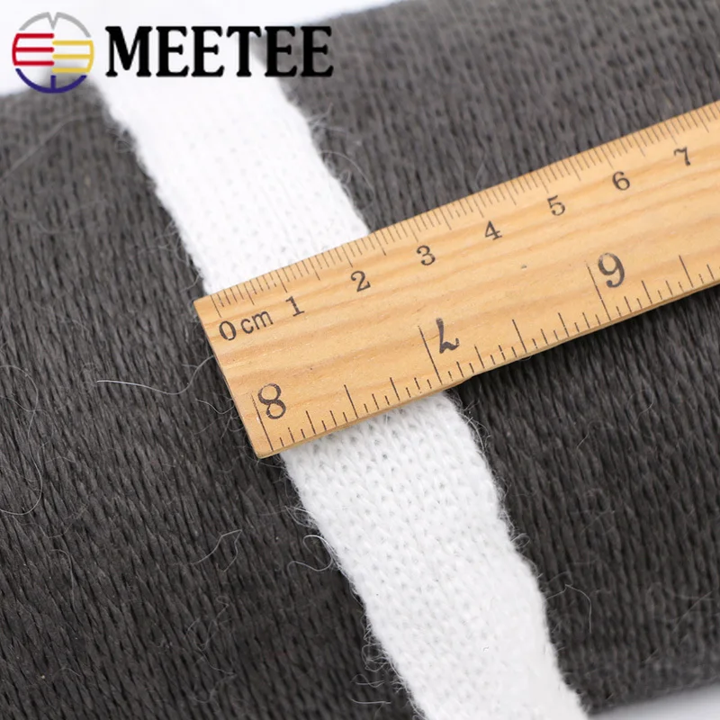 Meetee 5 ярдов 30 мм кроличья шерсть пряжа тесьма хлопок тканый пояс Лента отделка