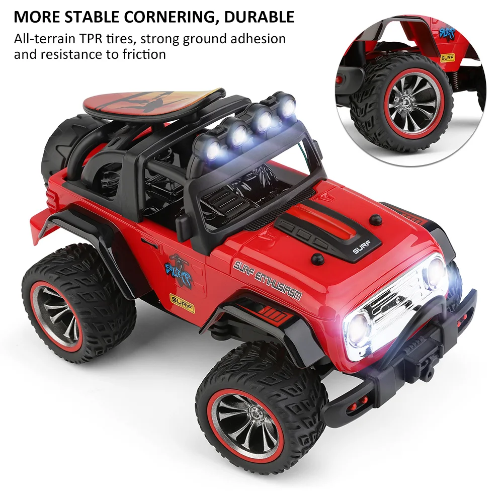 

1/32 Радиоуправляемая машина крутая светодиодная подсветка s 2,4G 25 км/ч 2WD мини W светильник внедорожник восхождение машина с дистанционным упр...