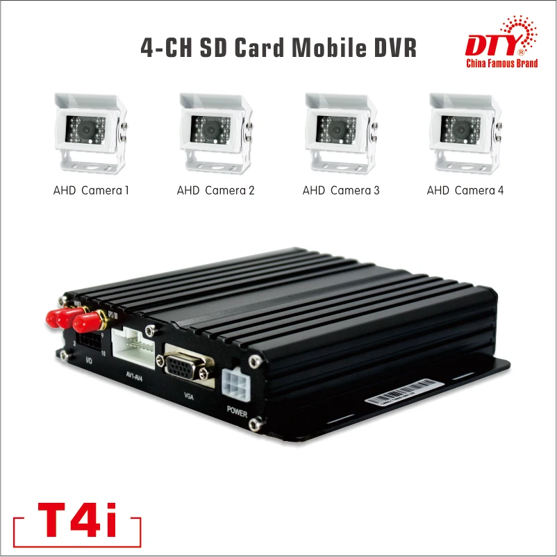 Поддержка видеонаблюдения автомобиля автобуса такси грузовика gps wifi 3g или 4g 4