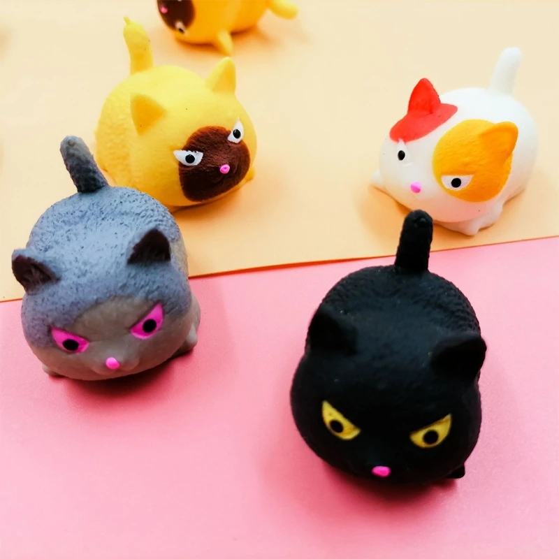 2In Squeeze Toy Cat Fidget Realistic Animal Party Favor Pressure Release Slow Rising for Adults ADD Funny Gift | Игрушки и хобби