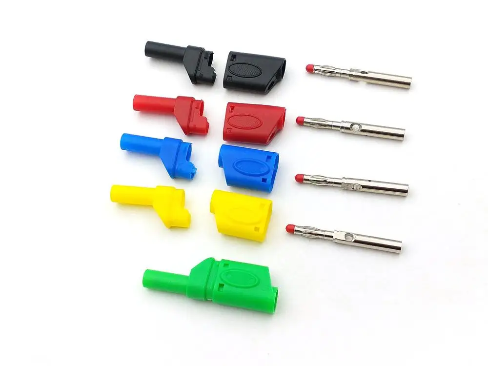 

10pcs 4mm Banana Plug 5 Colors Seal Insulated Safety protection