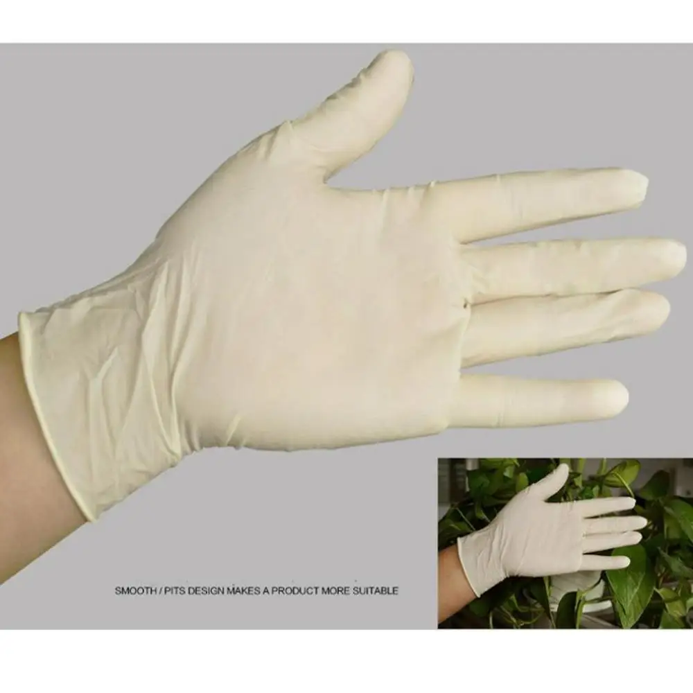 100 шт одноразовые перчатки белые латексные хозяйственные для уборки еды