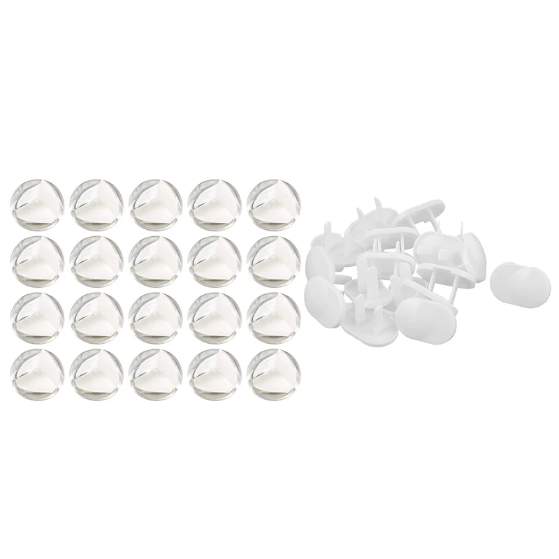 

12X Corner Protector, Baby Proofing Table Corner Guards, Keep Child Safe & 40X Plug Cover, Socket Plug Cover, Socket Plug, Socke