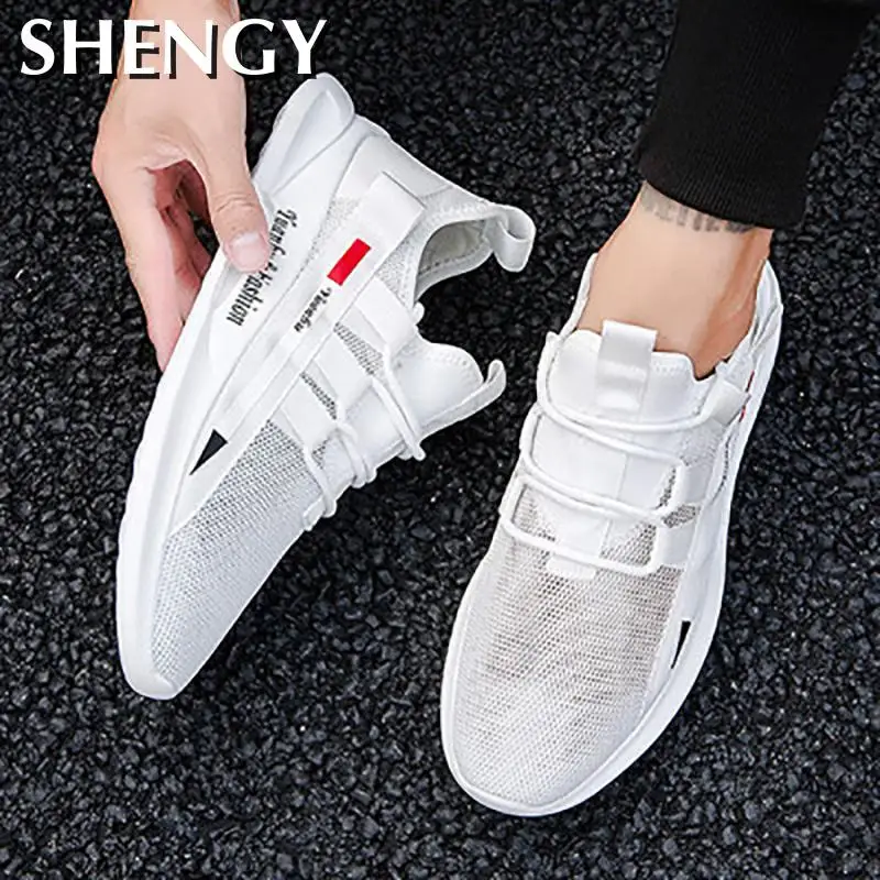 Новинка Модная мужская повседневная обувь Сетчатые дышащие кроссовки