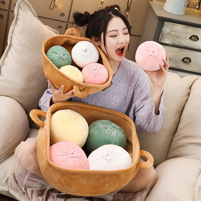 Новое поступление плюшевая игрушка Baozi в пучок 20 65 см Реалистичная мягкая кукла с