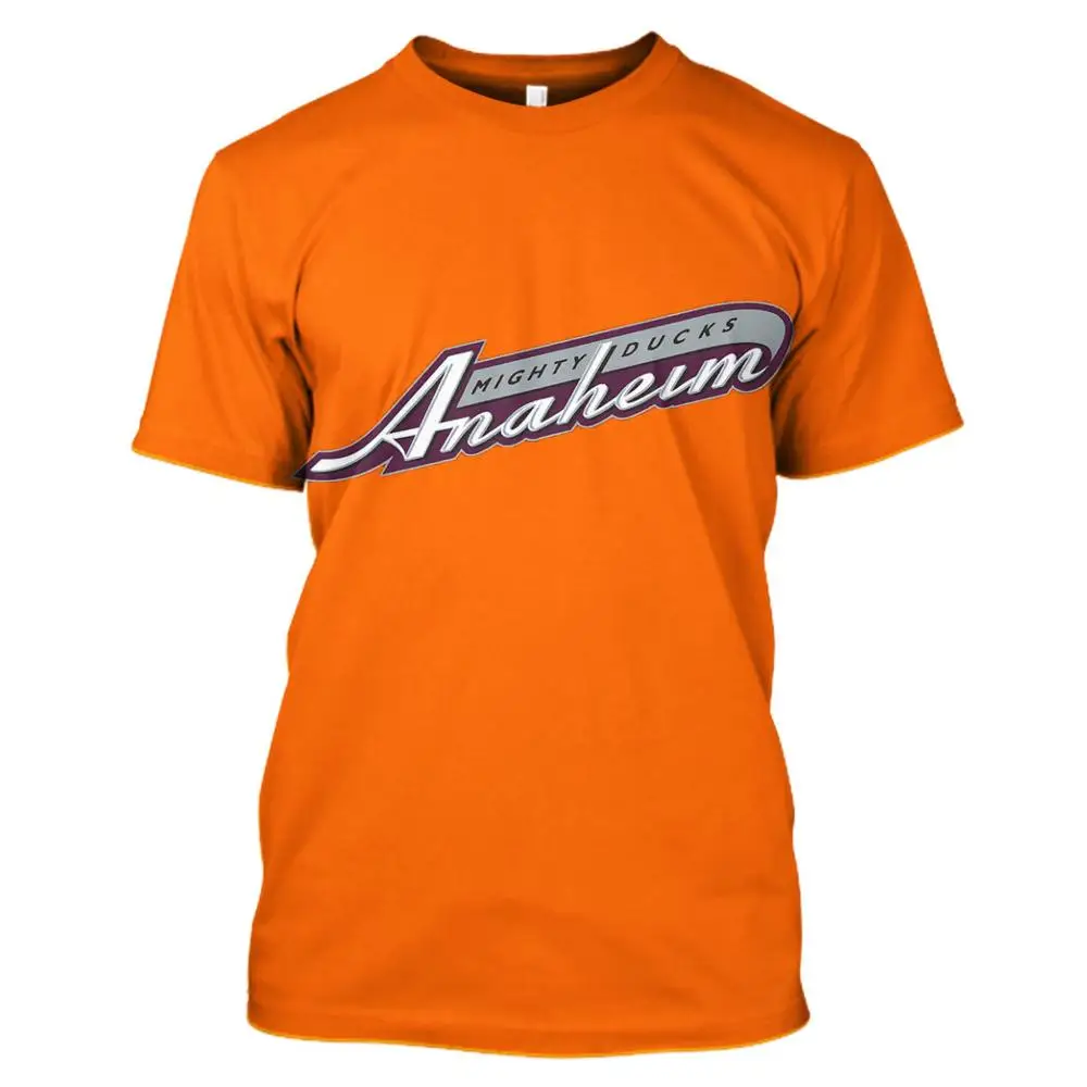 Новое поступление футболка Anaheim Duck Повседневная Уличная с коротким рукавом Camisetas