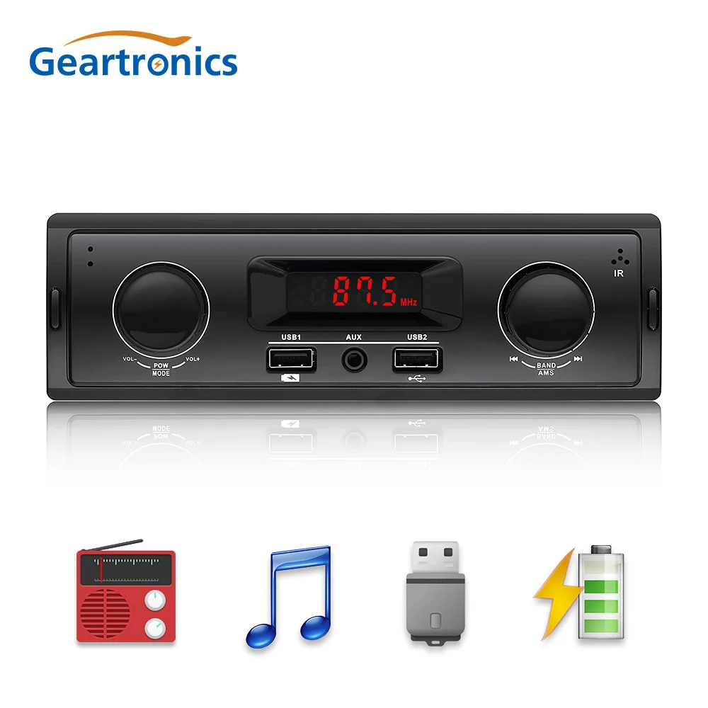 1 Din 12V автомобильное радио авто аудио стерео Поддержка FM Aux в приемнике USB MP3 радио плеер