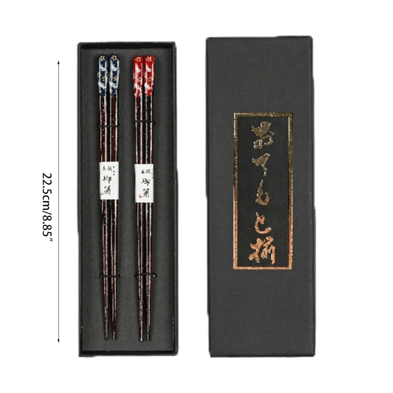 

2 Pair/Set Wooden Chopsticks Classic Japanese Natural Wood Chinese Food Tableware Chop sticks