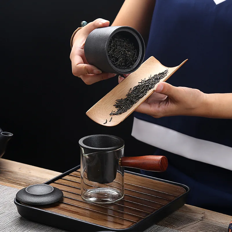 Новинка 2018 стильный портативный дорожный чайный сервиз Кунг фу с красным чаем и