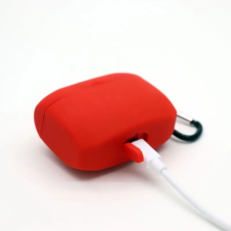 Силиконовый противоударный защитный чехол с карабином для наушников Jabra Elite Active