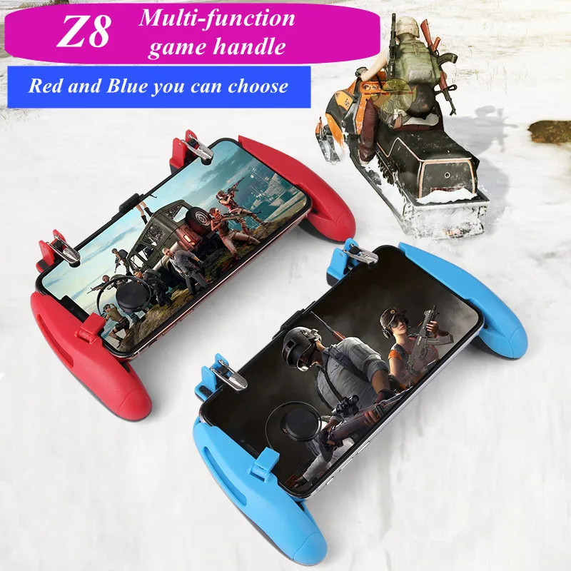 

Z8 Mobile Phone Gamepad L1R1 Button Aim Key Shooter Trigger Adjustable Pubg Controller Joystick with Holder for IPhone X Android