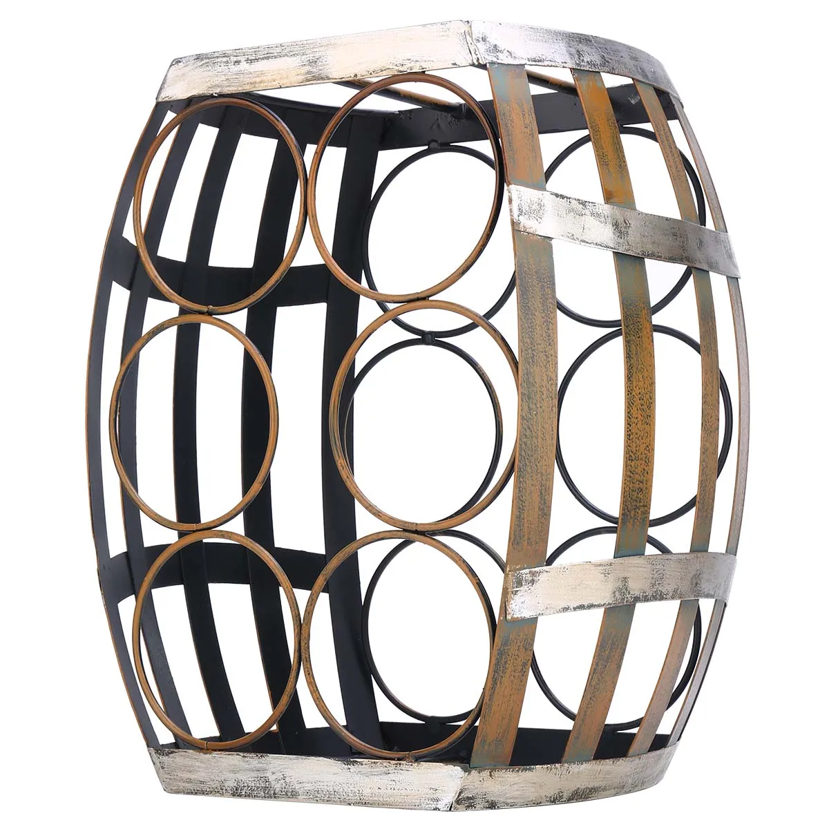 6 бутылок винный шкаф Настольный баррель крепкий Железный материал ручной работы