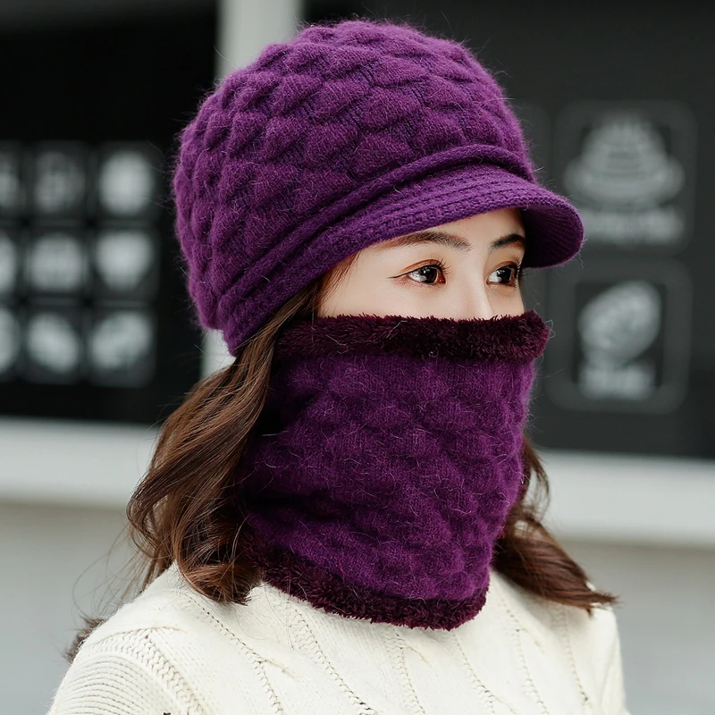 Зимние шапки для мужчин шарф вязанные шапки кепки маска Warm капот Теплые Мешковатые зимние шапки для мужчин женщин Skullies Beanies шапки