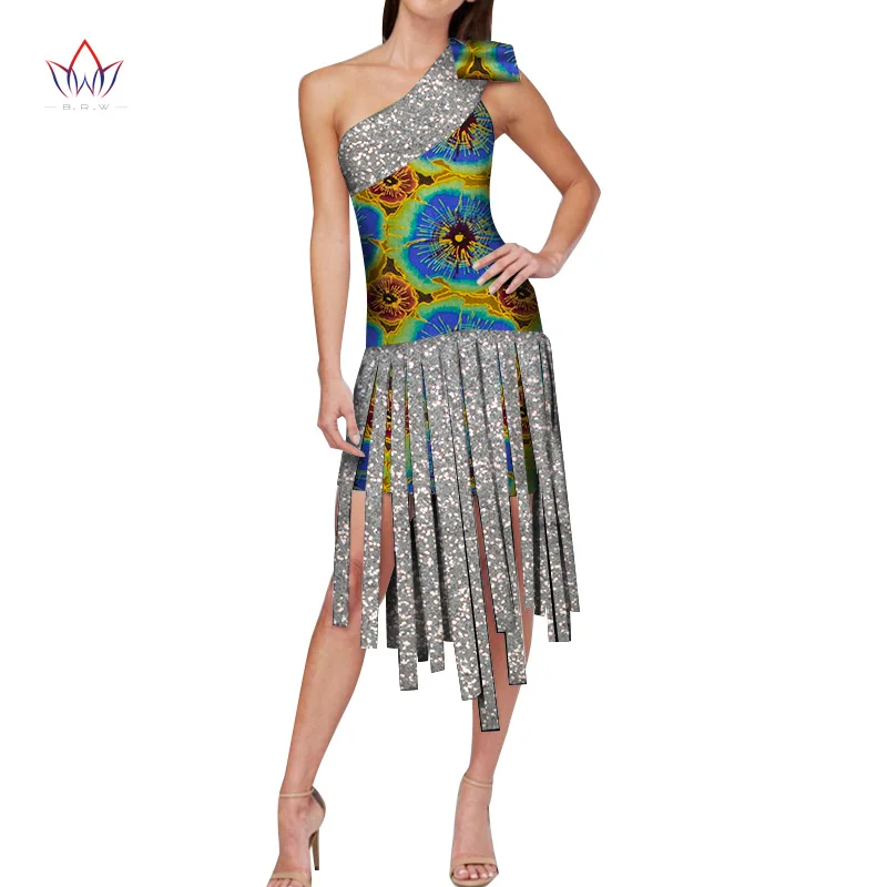 

African Dress Casual Sexy Short Ladies Dresses Africa Traditional Floral Print Mini Clothing for Women Dashiki Party Wear wy8734