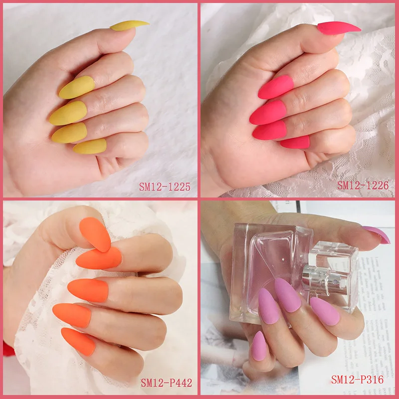 Новые 24 шт женские накладные ногти DIY матовые в форме капель CLA88 | Красота и