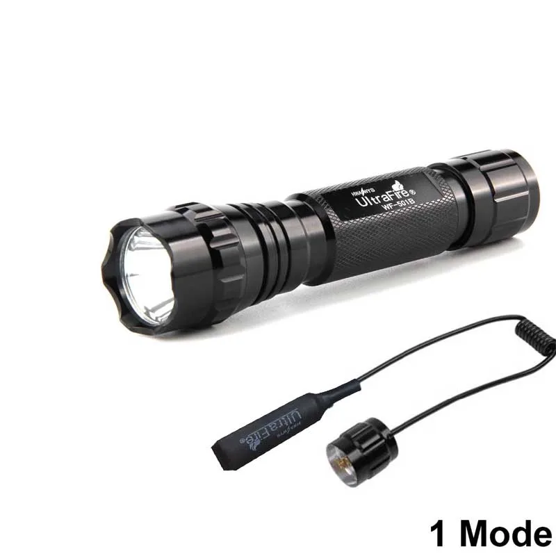 

UltraFire tactical flashlight XP-L V6 1 mode remote control LED flashlight lantern hunting flash 18650 battery glare flashlight