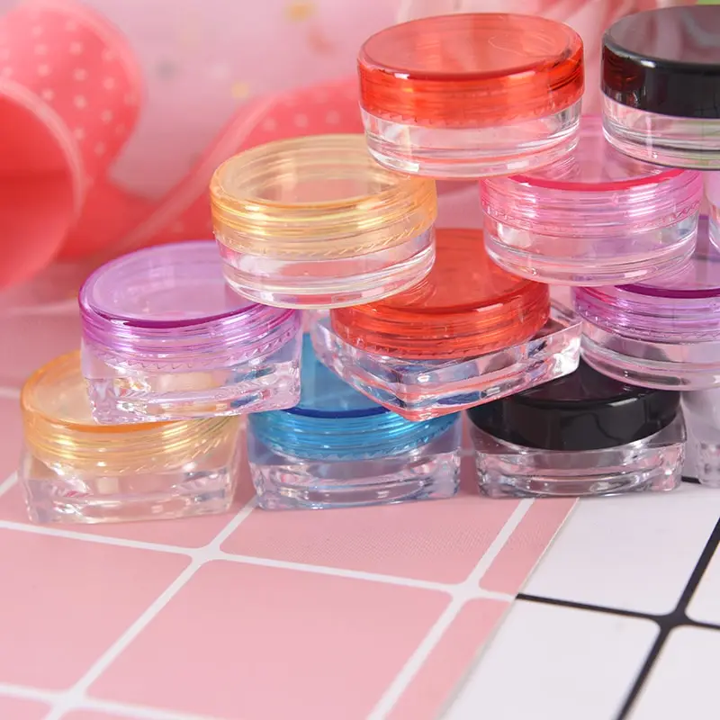 5 шт./лот 2020 2 г прозрачная маленькая Квадратная бутылка Косметическая пустая