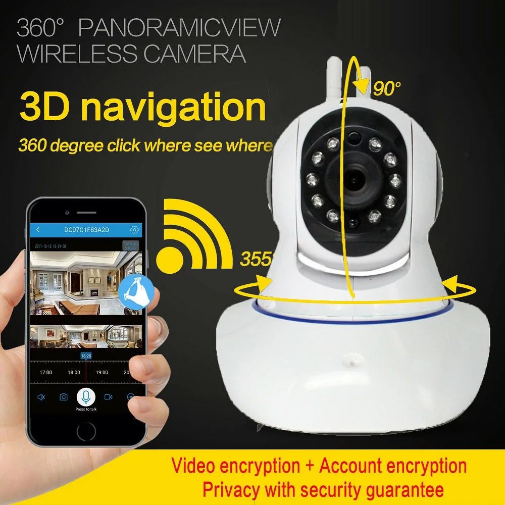 1080P HD камера видеонаблюдения Wifi камера Домашняя безопасность ip-камера беспроводная сеть видеонаблюдение Wi-Fi ночное видение