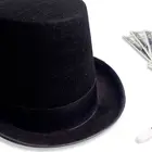 Фетровая шляпа в стиле ретро для мужчин и женщин, фетровая кепка черного цвета в стиле джаз сделай сам для маскарада в стиле стимпанк, реквизит для косплея, вечеринки