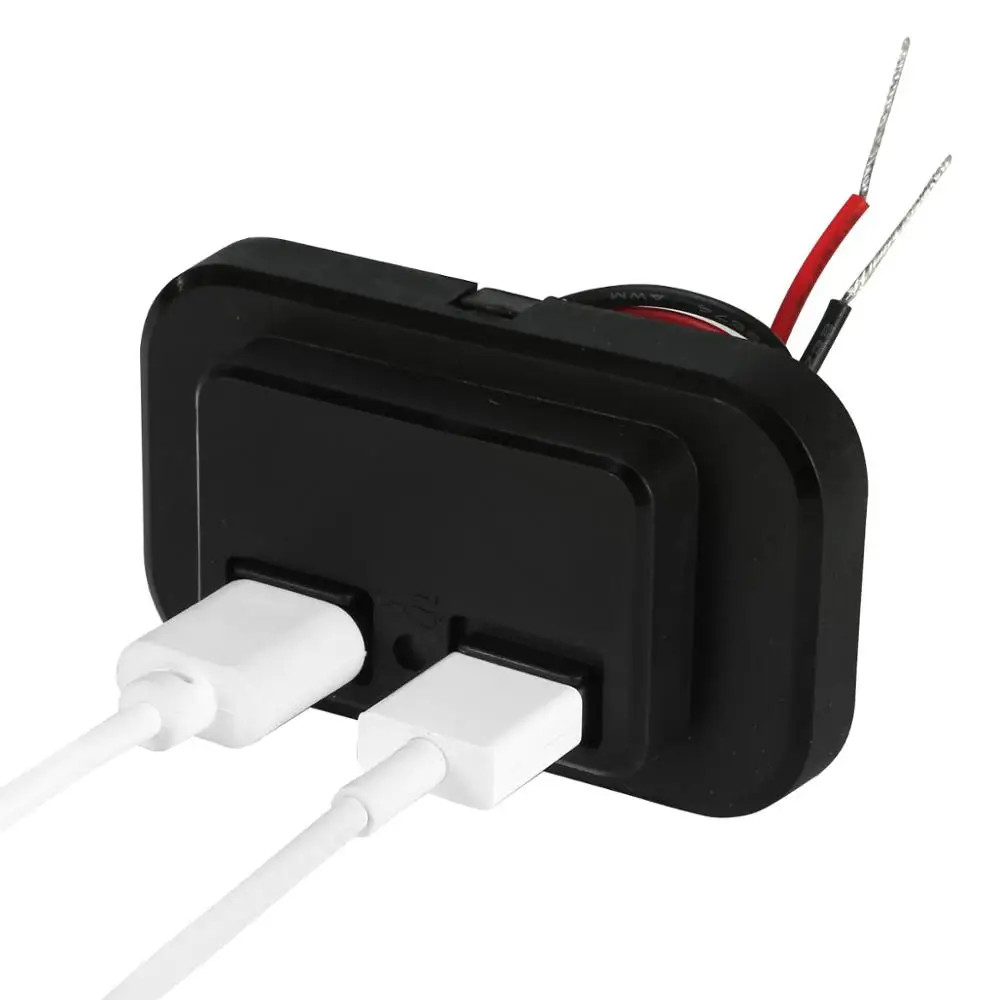 Двойной USB Зарядное устройство гнездо 3.1A 12V 24V для мото Авто Грузовик ATV