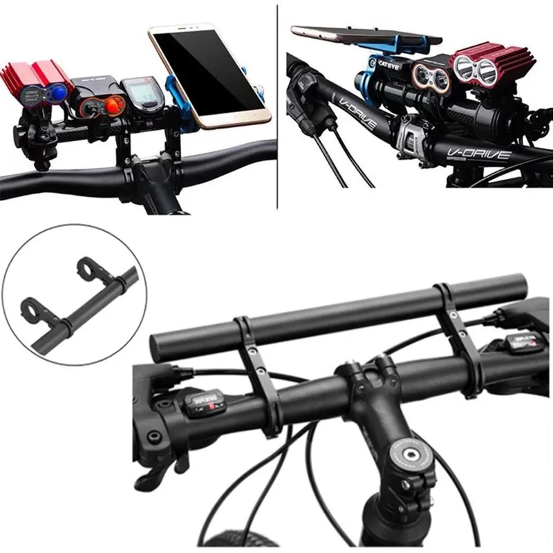 

Bicycle Handlebar Extension 30CM Alu Tube Handlebar Extender 25 Mountain Road Bike Double Rod Bracket Cycling Headlight Holder