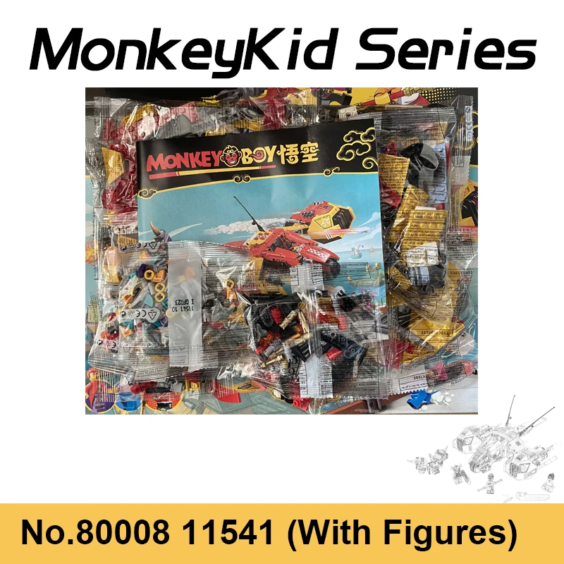 

MonkeyKid Flower Fruit Mountain Monkey King Warrior Mech Compatible With 80024 Building Blocks Bricks Toys For Children Boy Gift